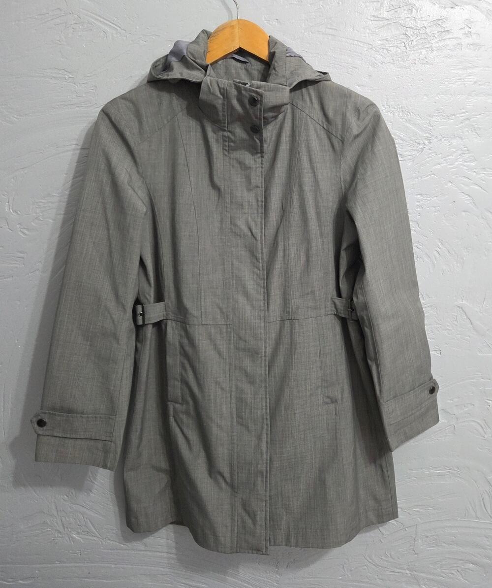 Kirkland Signature Series Gray Trench Coat Woman's Size Small